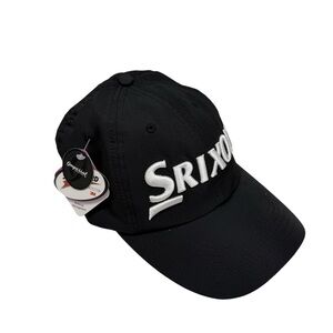 Srixon Cleveland Golf Adjustable strapback Hat Cap Black White Embroidered NWT